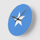 ソマリア旗 ラウンド壁時計 (傾斜)