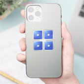 ソマリア角光沢フラッグ シール (スマートフォン)