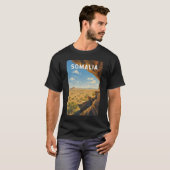 ソマリア イラスト 旅行 アート ヴィンテージ Tシャツ (正面フル)