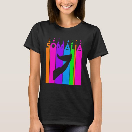 ソマリア カラフル バブル Tシャツ (正面)