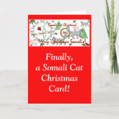 ソマリア・キャット・クリスマス・カード シーズンカード (正面)