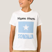 ソマリア ソマリア国旗 黒 パーソナライズ Tシャツ (正面)