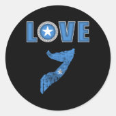 ソマリオマリア国旗のソマリオマリア国旗 ラウンドシール (正面)