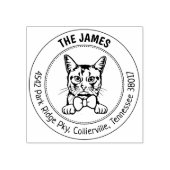 ソマリカスタムアキャット差出人住所 ラバースタンプ (インプリント)