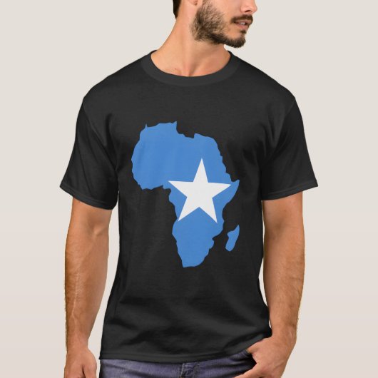 ソマリプライドソマリア国旗アフリカの地図フード付きスウェットシャツ Tシャツ (正面)
