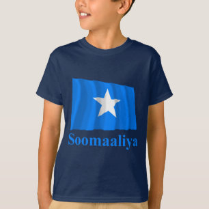 ソマリ族の名前のソマリアの振る旗 Tシャツ