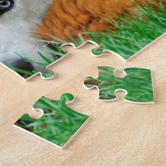 ソマリ族猫のシベリアンハスキーのかわいい友人の集まり愛 ジグソーパズル (側面)