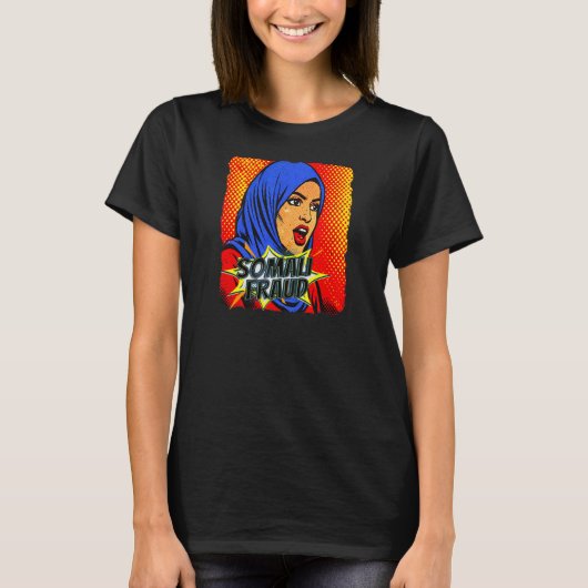 ソマリ詐欺ポップアート Tシャツ (正面)