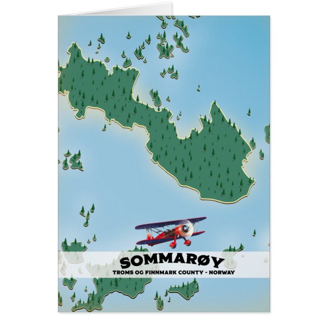 ソムマリーノルウェー旅行ポスターマップ (正面)