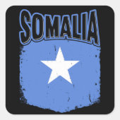 ソムリェンソマリア国旗のギフトアイディア スクエアシール (正面)