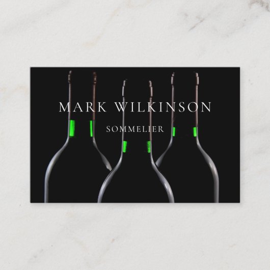 ソムリエのワインの巧妙な名刺 名刺 (正面)