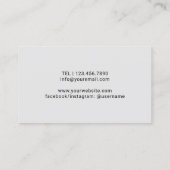 ソムリエエレガントバーテンダープロフェッショナルワイン 名刺 (裏面)