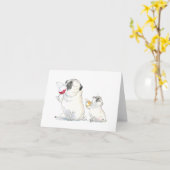 ソムリエット·パグ·カード カード (黄色い花)