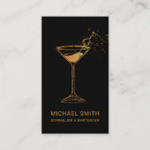 ソムリエバーテンダーカクテルナイトクラブ 名刺 (正面)