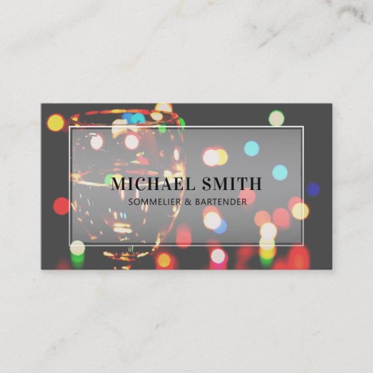 ソムリエバーテンダーカクテルナイトクラブ 名刺 (正面)