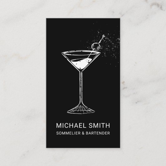 ソムリエバーテンダーカクテルナイトクラブ 名刺 (正面)