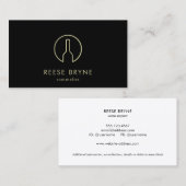 ソムリエブラックワインボトルロゴ 名刺 (正面/裏面)