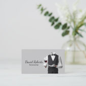 ソムリエプロフェッショナルバーテンプレインワイン 名刺 (スタンド正面)