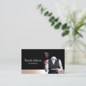 ソムリエモダンバラ金ゴールドワインバーテンダー 名刺 (スタンド正面)