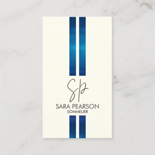 ソムリエワインクノシーズールモノグラム 名刺 (正面)