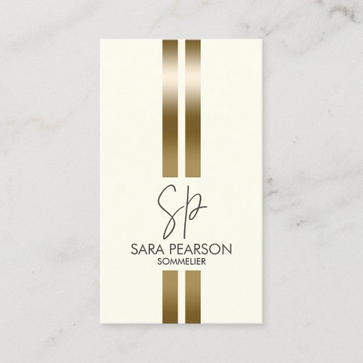 ソムリエワインクノシーズールモノグラム 名刺 (正面)