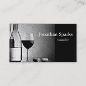 ソムリエワインボトルカスタムQRコード 名刺 (正面)