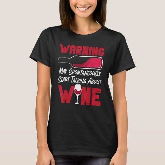 ソムリエワイン飲み味ヴィンテージ警告のMa Tシャツ (正面)