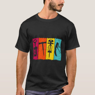 ソムリエワイン飲む試飲コルスクリューワインオープン Tシャツ
