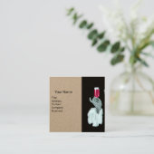 ソムリエ・ワイン試飲パーティー、赤ワックスシールクラフト スクエア名刺 (スタンド正面)