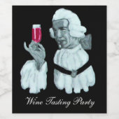ソムリエ・ワイン・テイスティング・パーティー、ブラック ワインラベル (シングルラベル)