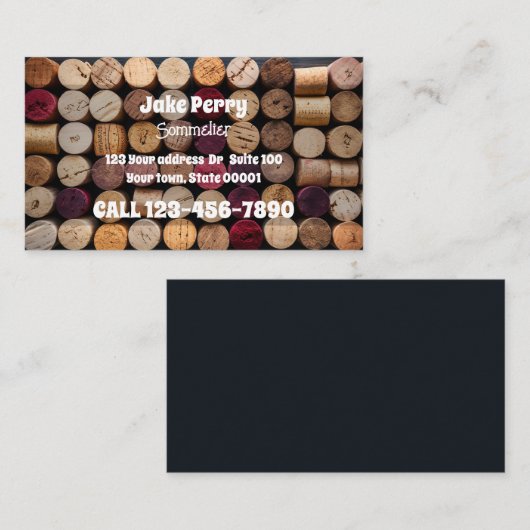 ソムリエ 名刺 (正面/裏面)