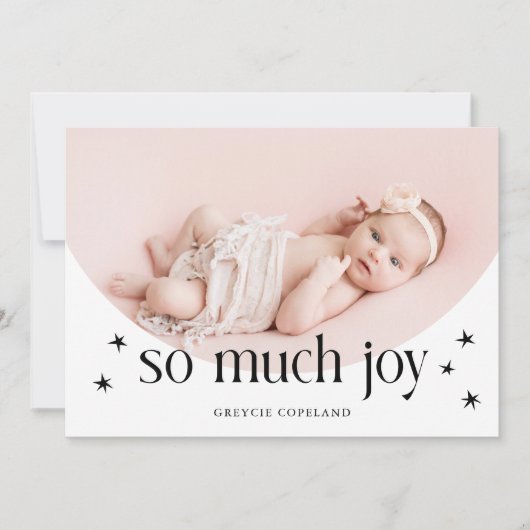 ソムレージジョーホリデイベビーフォト誕生 案内状 (正面)