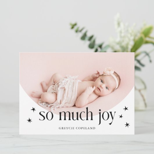 ソムレージジョーホリデイベビーフォト誕生 案内状 (スタンド正面)