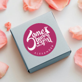 ソメイバお洒落ニーラブレッドホワイトバニータイポ ラウンドシール