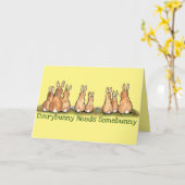 ソメイバニーのウサギの恋の記念日 カード (黄色い花)