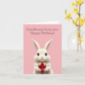 ソメイバニーはウサギおもしろいのグリーティングカードが大好き カード (黄色い花)