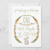 ソメイバニーウッドランドファーストバースデーパーティ招待状 招待状 (正面)