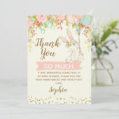 ソメイバニースイートバニーベビーシャワーサンキューカード 招待状 (スタンド正面)