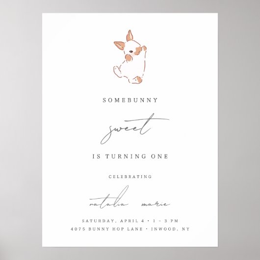 ソメイバニースイート春イースターガールズウェルカムサイン ポスター (正面)