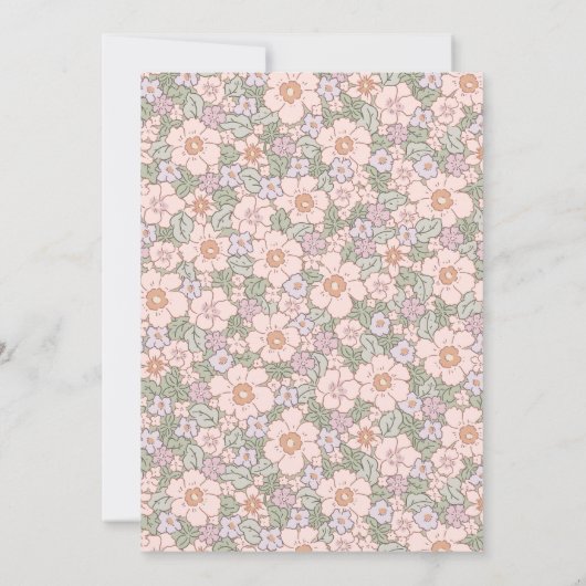 ソメイバニースウィート春イースターガールズ1st誕生日 招待状 (裏面)