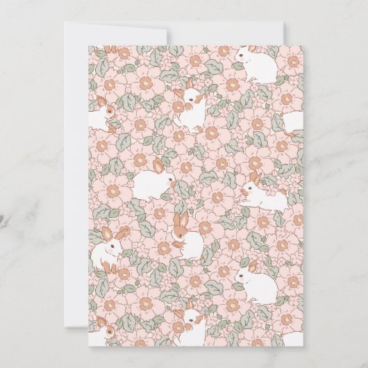 ソメイバニースウィート春フローラガールズ1st誕生日 招待状 (裏面)