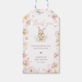 ソメイバニーラビットベビーシャワーメッセージカード ギフトタグ (正面)