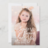 ソメイバニーラブユーレタリング写真ハッピーイースター シーズンカード (正面)