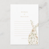 ソメイバニー春の単語の知恵のベビーアドバイス アドバイスカード (正面)