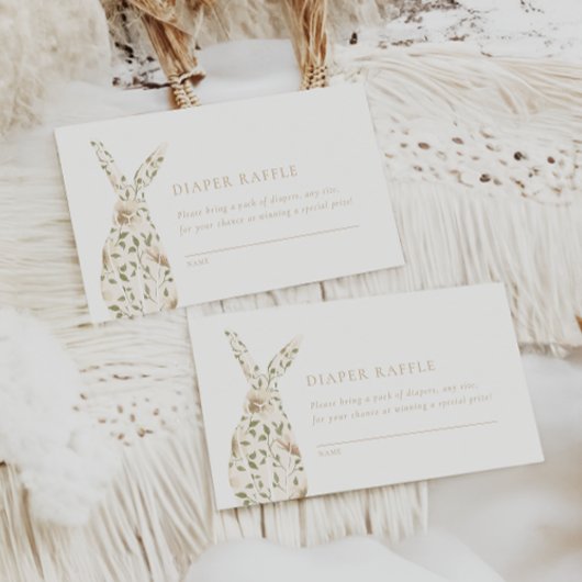 ソメイバニー春イースターフローラおむつラッフル エンクロージャーカード