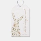 ソメイバニー春イースターフローラベビーシャワー賛成 ギフトタグ (正面)