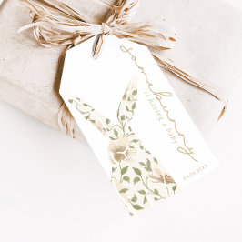 ソメイバニー春イースターフローラベビーシャワー賛成 ギフトタグ