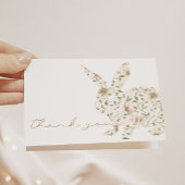 ソメイバニー春イースターフローラベビーシャワー サンキューカード