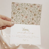 ソメイバニー春イースターフローラベビーシャワー サンキューカード