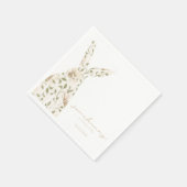 ソメイバニー春イースターフローラベビーシャワー スタンダードカクテルナプキン (角)